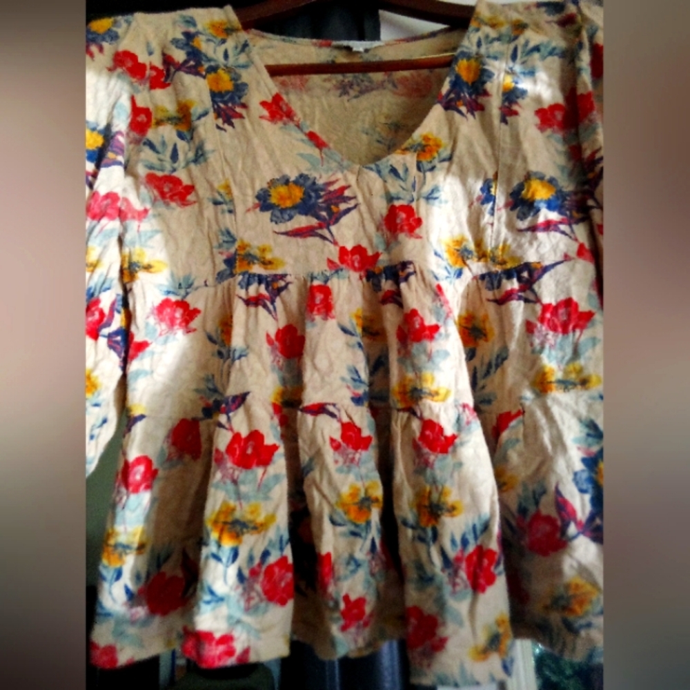 Lucky Brand Multicolor Floral Blouse
